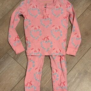 TBBC Sara Jane’s Girls' Pink Heart Print Pajama Set